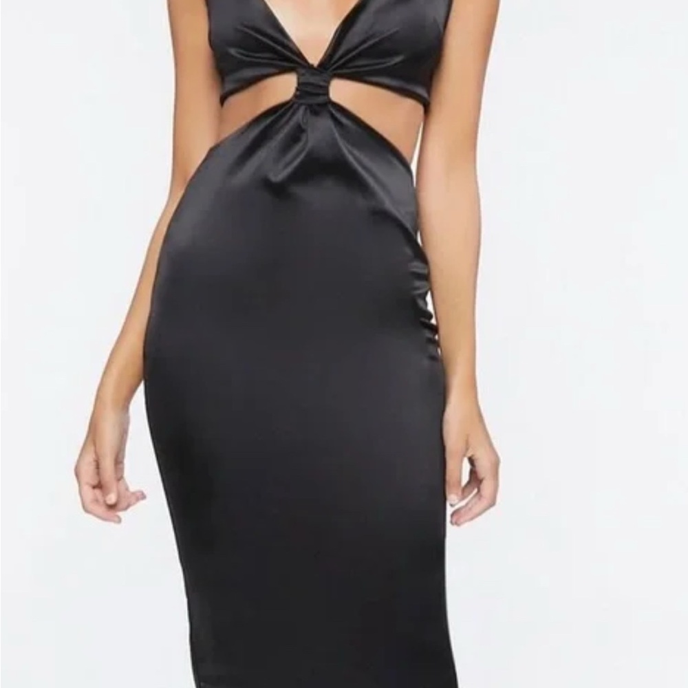 Forever 21, Cutout Satin Dress, Black, Medium, NWT